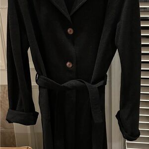 Vertigo Paris Black Trench Coat with Belt